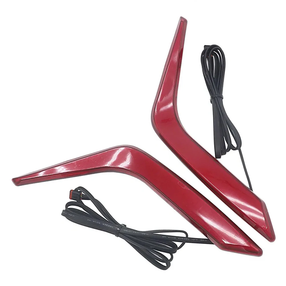 1Pair Red Motorcycle Rear Saddlebag Accents Lights Indicator ABS For Honda Goldwing 1800 GL1800 Gold Wing 2018-up