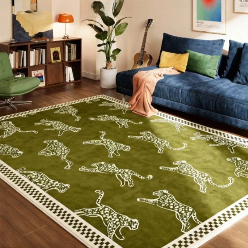 VIKAMA Mid Century Style Printed Large Area Rug Stain Resistant Non Slip Floor Mat for Living Room Study Entrance Home Decor