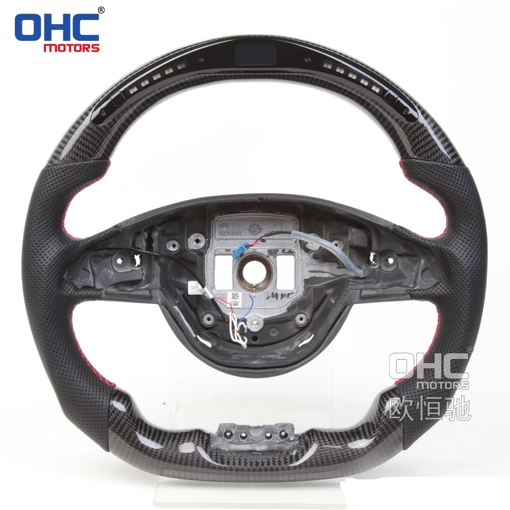 

Hot Selling Carbon Fiber Steering Wheel Smart LED Fit for Mercedes benz C63 S W205 W217 W221 C217 W222 AMG Interior Accessories