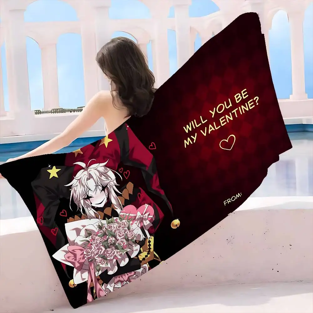 The Freak Circus Pierrot Anime Beach Swimming Towel Soft Absorbent Washcloth Children's Gifts for Kids Travel Camping Gym