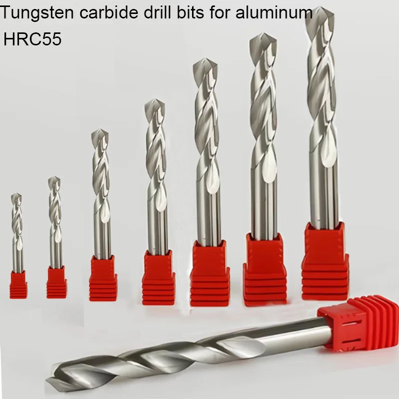 Wiertło ze stali wolframowej 1 SZT. 1.0-12.0mm HRC55 Wiertła z węglika spiekanego Wiertło kręte do aluminium / miedzi