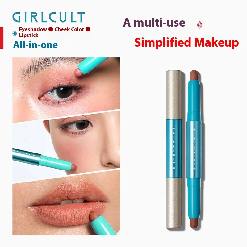 Girlcult Nanyang Holiday Makeup Multi Functional Pen Eye Matte Lip Line Contouring Pencil Long Lasting Lipstick Blush For Cheek