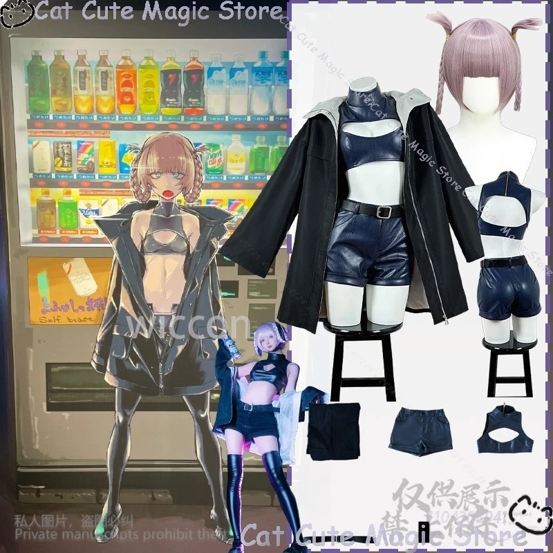 

CALL OF THE NIGHT Cosplay Nanakusa Nazuna Kawaii Vampire Black Coat Sexy Pu Short Top Pant Jirai Kei Girls Halloween Carnival
