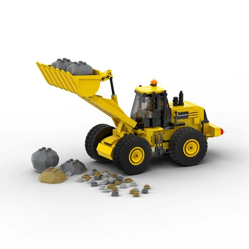 Engineering Vehicle Model Moc Building Bricks Front Loader | Excavator Model Technology Block Toy DIY Assembly Christmas Gifts