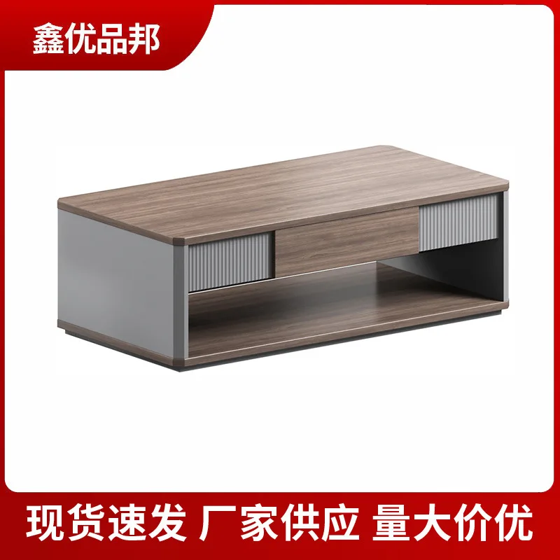 Office meeting area coffee table business reception rest area large and small meeting room negotiation room sofa wooden coffee