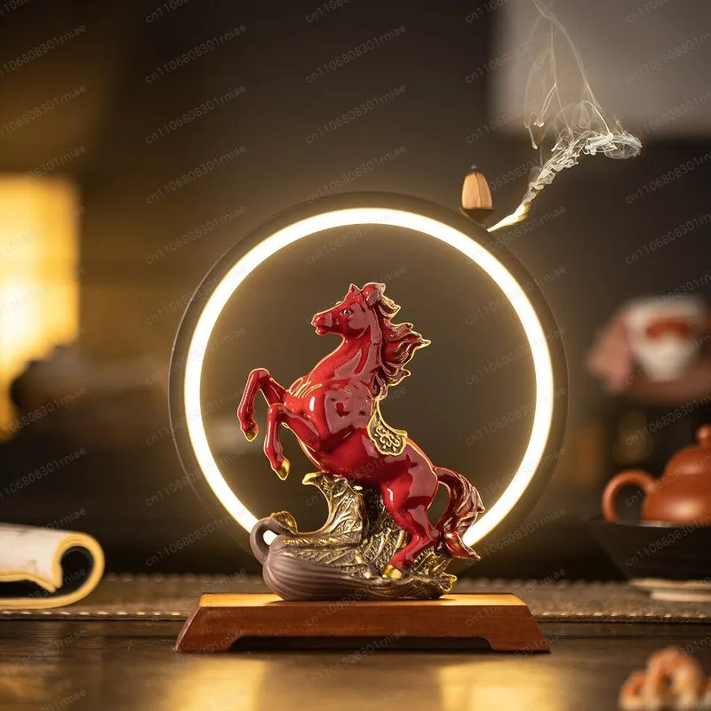 

Lucky ornament ceramic zodiac horse birthday gift Ma Jiacheng living room office wine cabinet gift opening gift