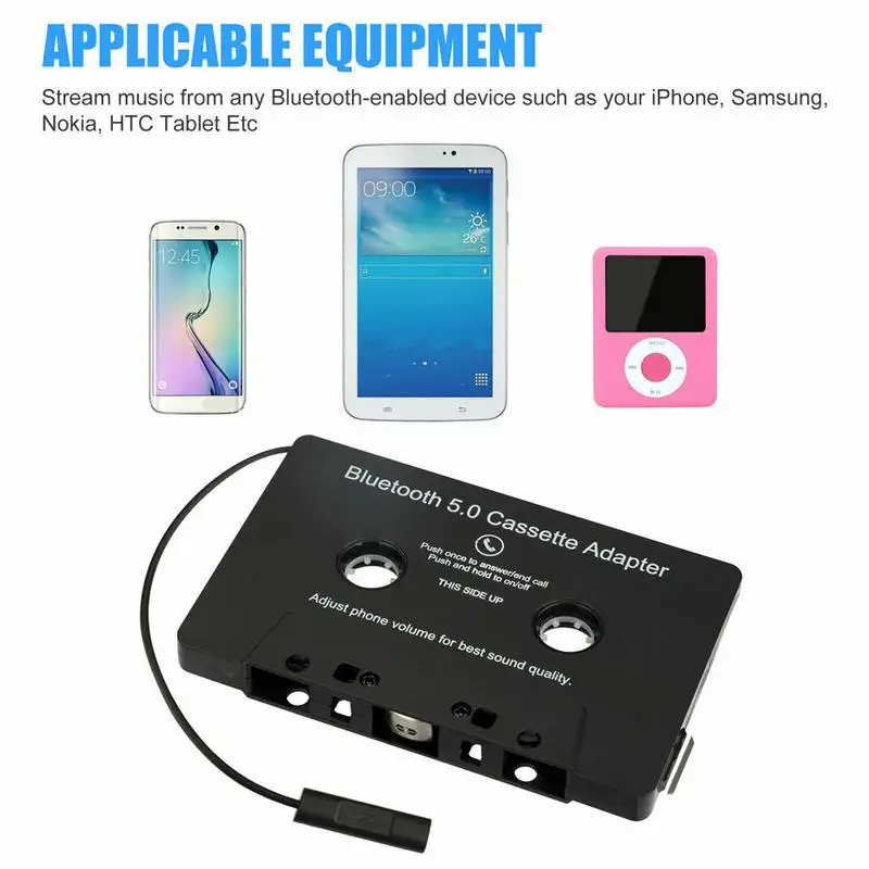 Tape Audio Adapter For Car Wireless 5.0 Cassette Tape Player For Car Desk Player Audio Adapter For Listening To Mobile Music And