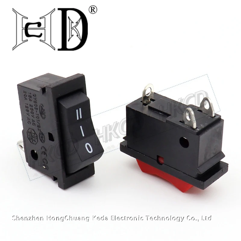 2pcs 3 Gear Toggle Type Switch Black Red Button On Off For Hair Dryer DIY Electric Hot Water Bottle Heater Accessories