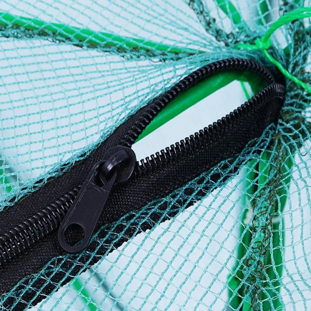 Red de pesca plegable de nailon duradera octagonal verde manual - imagen 3