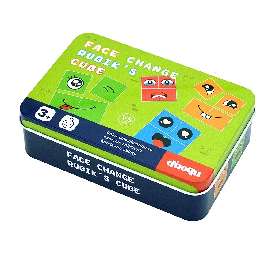 เด็กอารมณ์เปลี่ยนบล็อกใบหน้าเปลี่ยน Expression แผงเด็ก Interactive เกม Montessori ของเล่นเพื่อการศึกษาเด็กหญิง