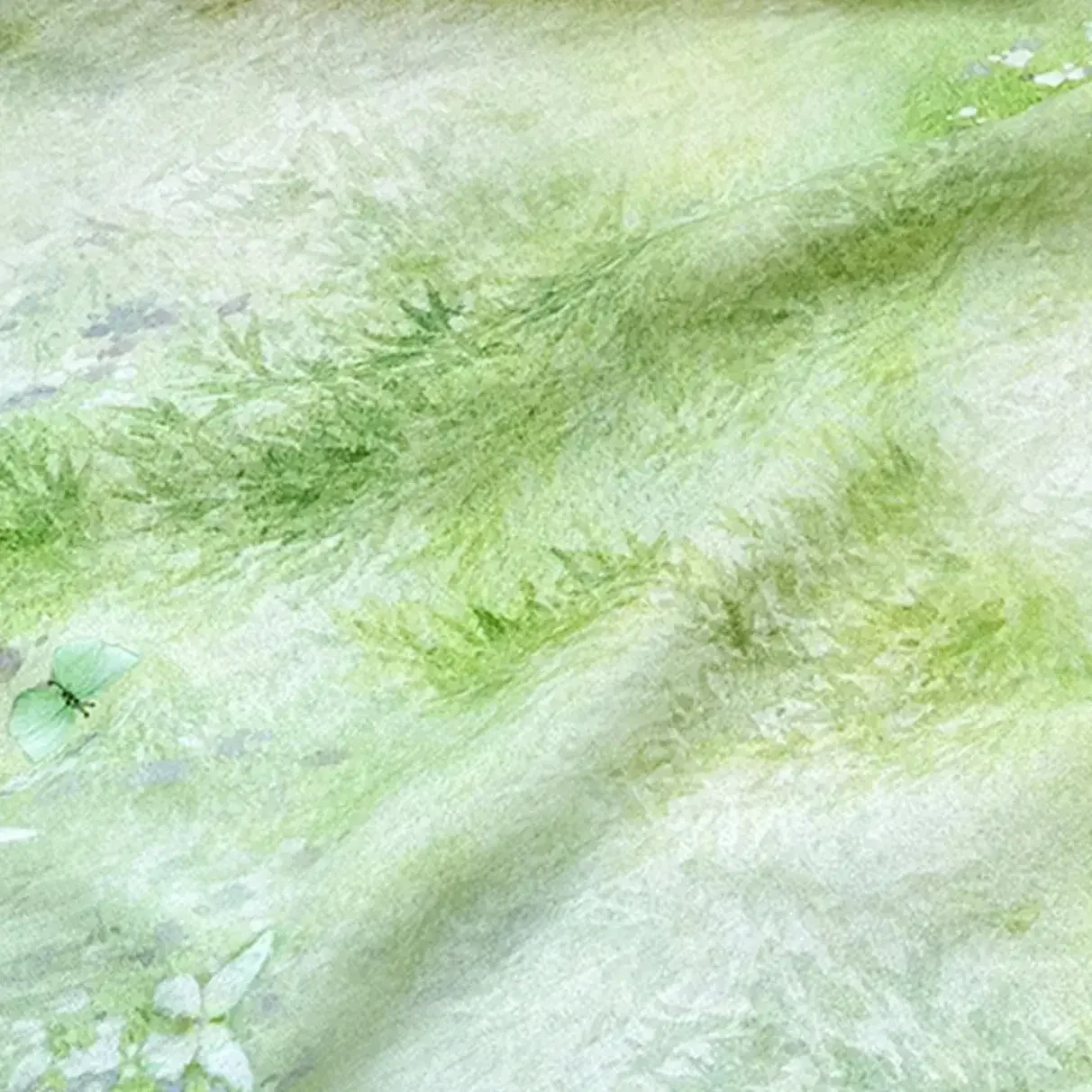 New Chinese Style Digital Printed Fabric, Brocade Cotton Fabric, Flower Flower Butterfly Dress, Handmade DIY Clothing Fabric