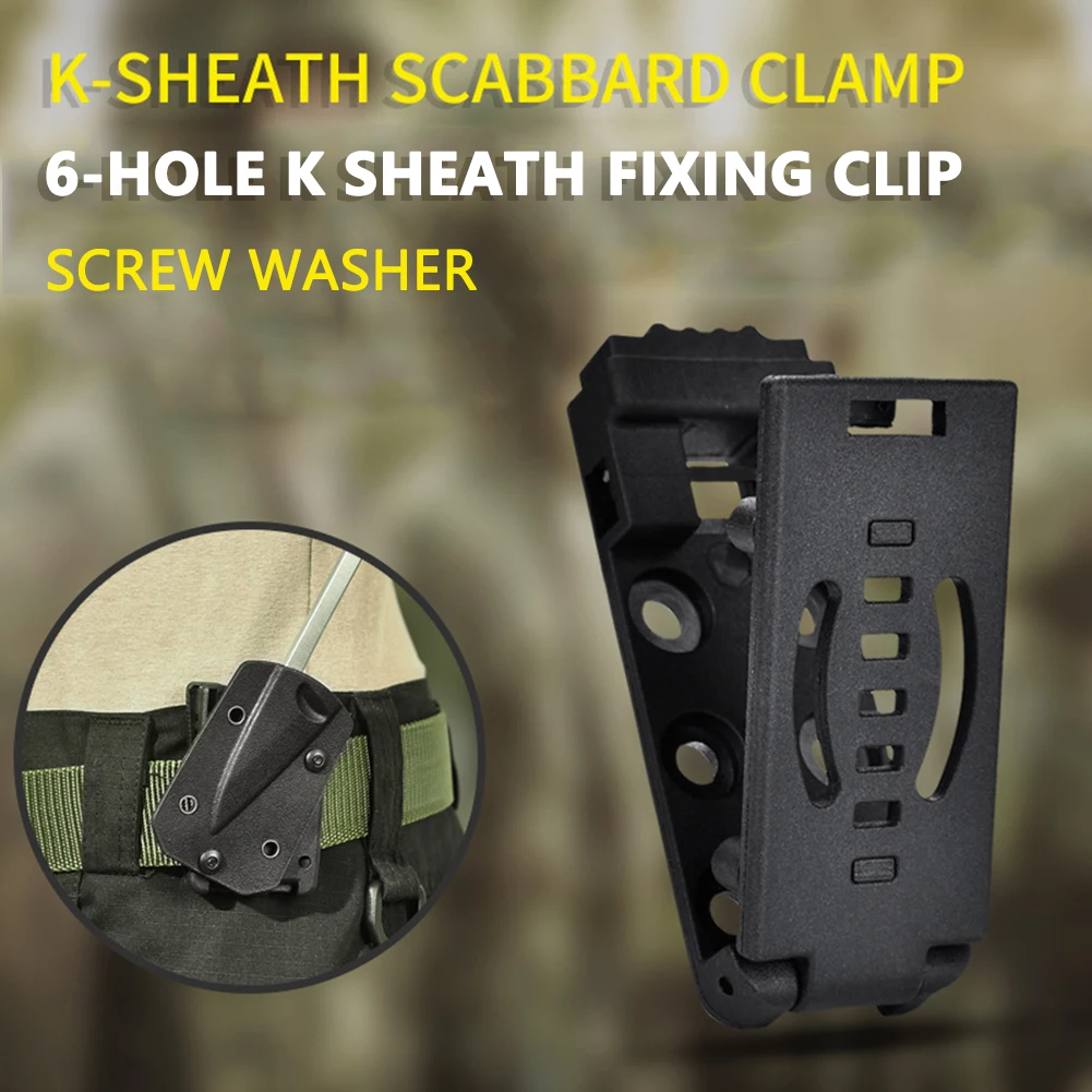 Lightweight Pocket Clip Outdoor K Sheath Scabbard Shell Waist Clamp Belt Clips for Holster Outdoor Multi for EDC Tools
