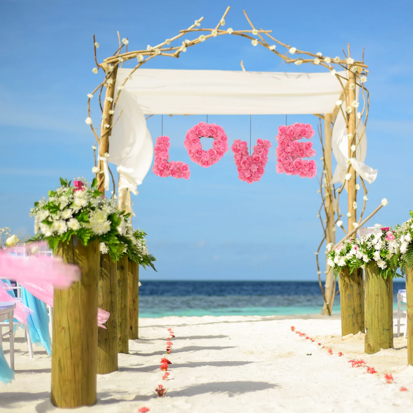 

Heart-shaped Flower Stand Floral Hoops Wedding Green Pp Wreath Frames for Crafts