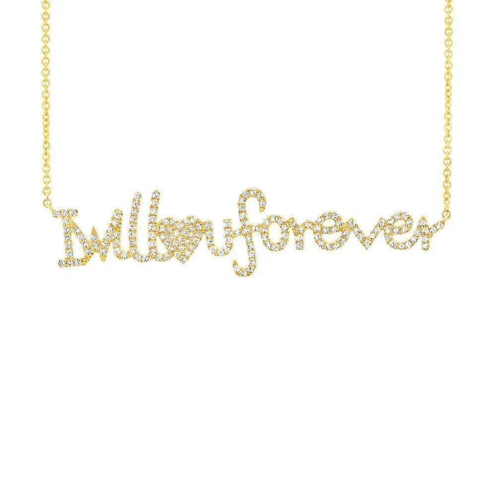 Custom Gold Necklace Sparkling Cubic Zirconia Inlay Heart Detail Dainty Chain Jewelry Personalized Romantic Necklaces Christmas