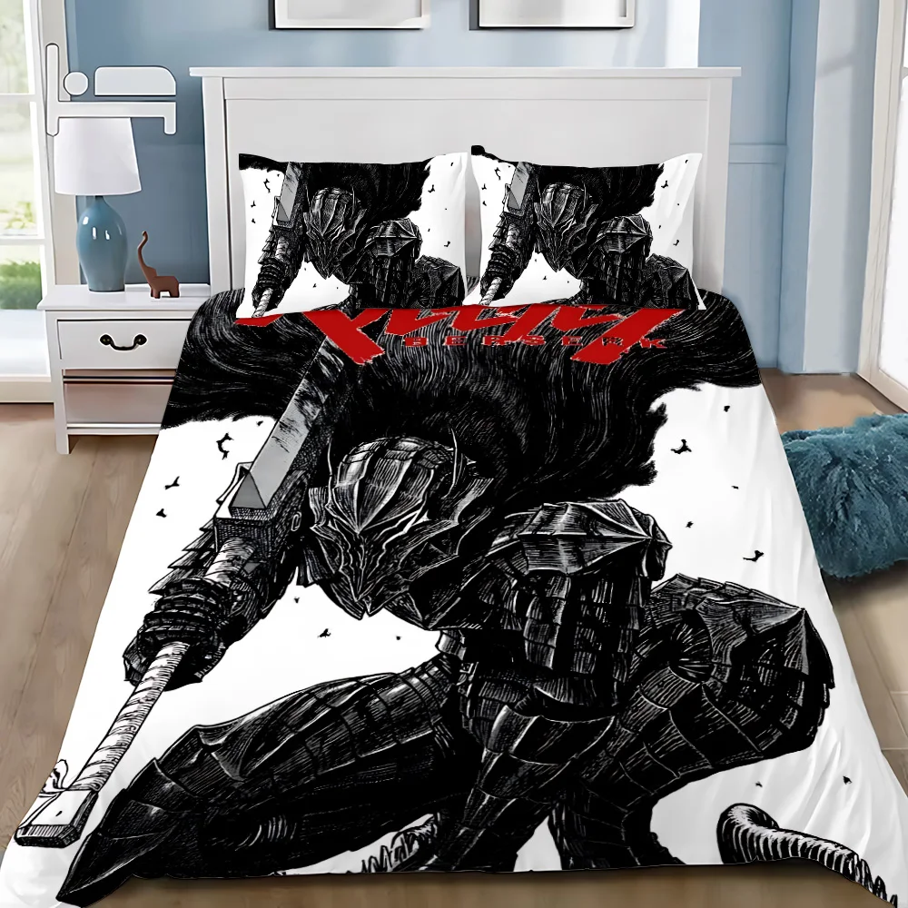 Anime Duvet Cover Pillowcase Bedding Set Adult Boy B-Berserks Girl Bedroom Decoration Children Gift Single Double Large Size