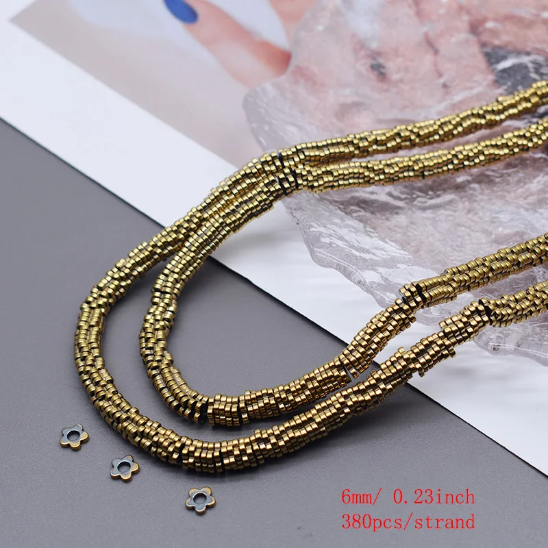 Plating Goud Kleurbehoud Natuurlijke Hematiet Steen Spacer Losse Kralen Voor Sieraden Maken Diy Armbanden Vinden