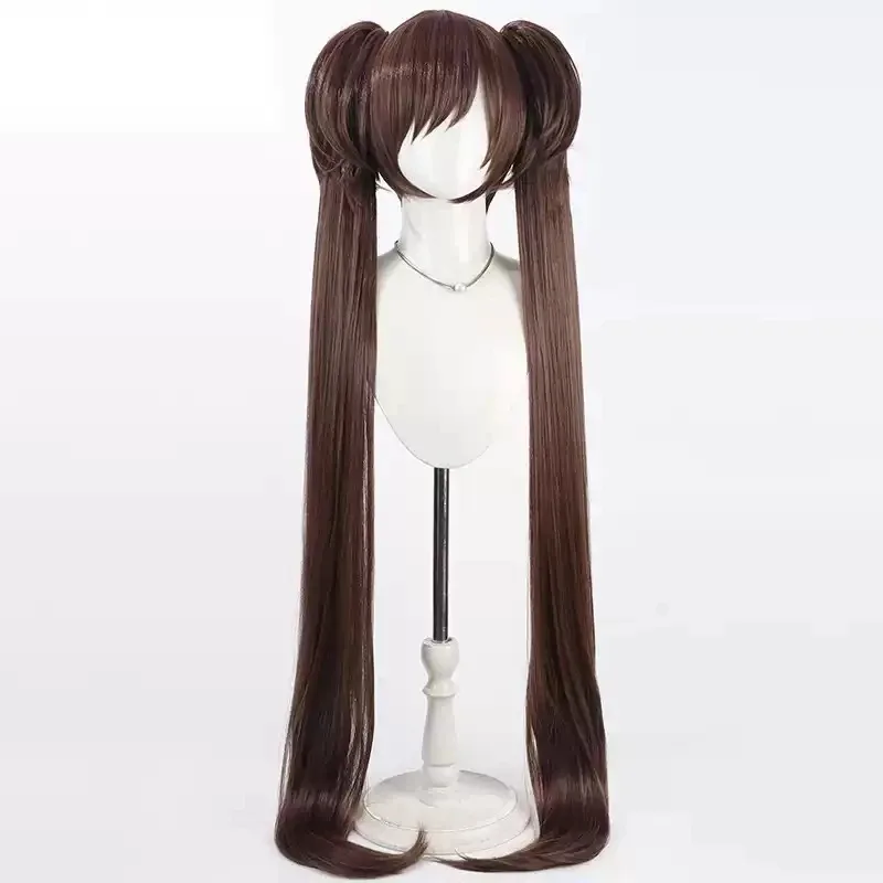 

NewBlue Archive Kawawa Shizuko Cosplay Wig 120cm Long Straight Brown Ponytail Heat Resistant Synthetic Hair2025