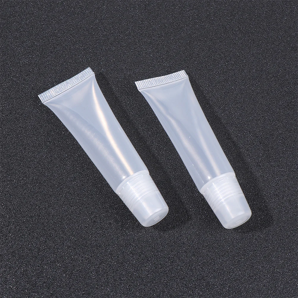 

80Pcs Lip Balm Tube 10G Transparent Subpackaging Bottle for Storage Fine Craft Leakproof Travel Empty Squeeze Portable