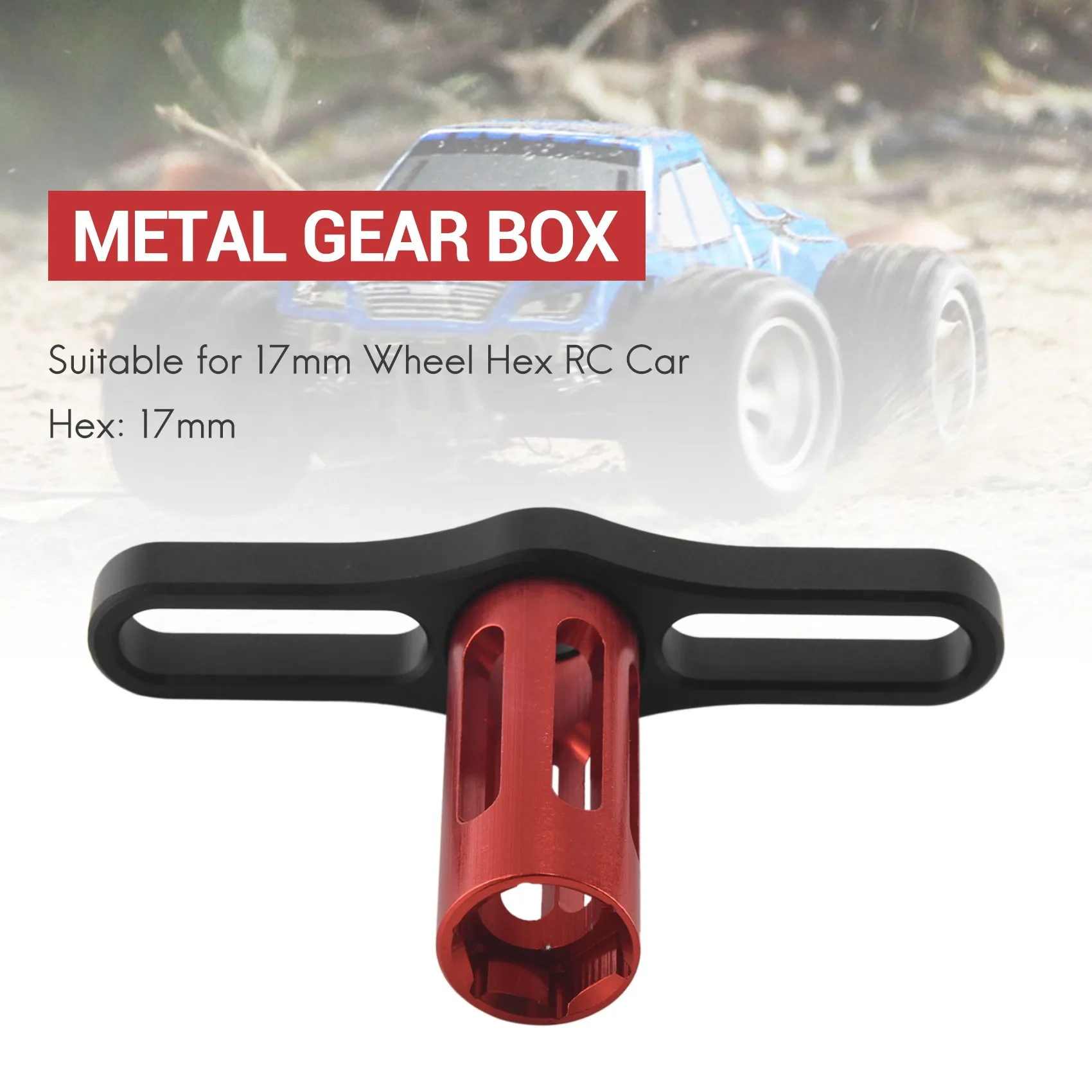 FBIL-Metal 17MM Wheel Nuts Sleeve Hex Wrench Tool For 1:8 Off-Road RC Car Monster Truck Traxxas X-Maxx SUMMIT E-REVO