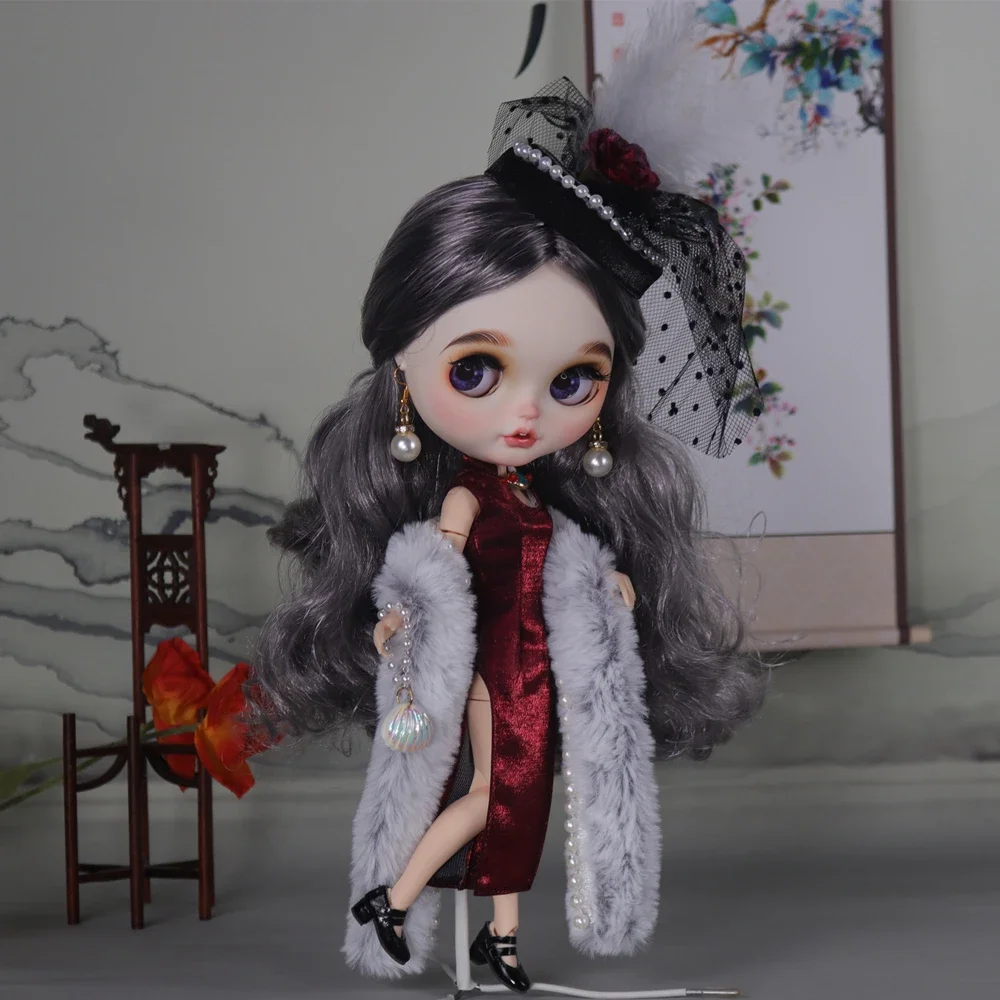 ICY DBS Blyth Doll Hand-Painted Makeup Swan Ballet Chinese Cheongsam Cosplay Dressing 30cm BJD Girl Festival Gift Birthday Gift