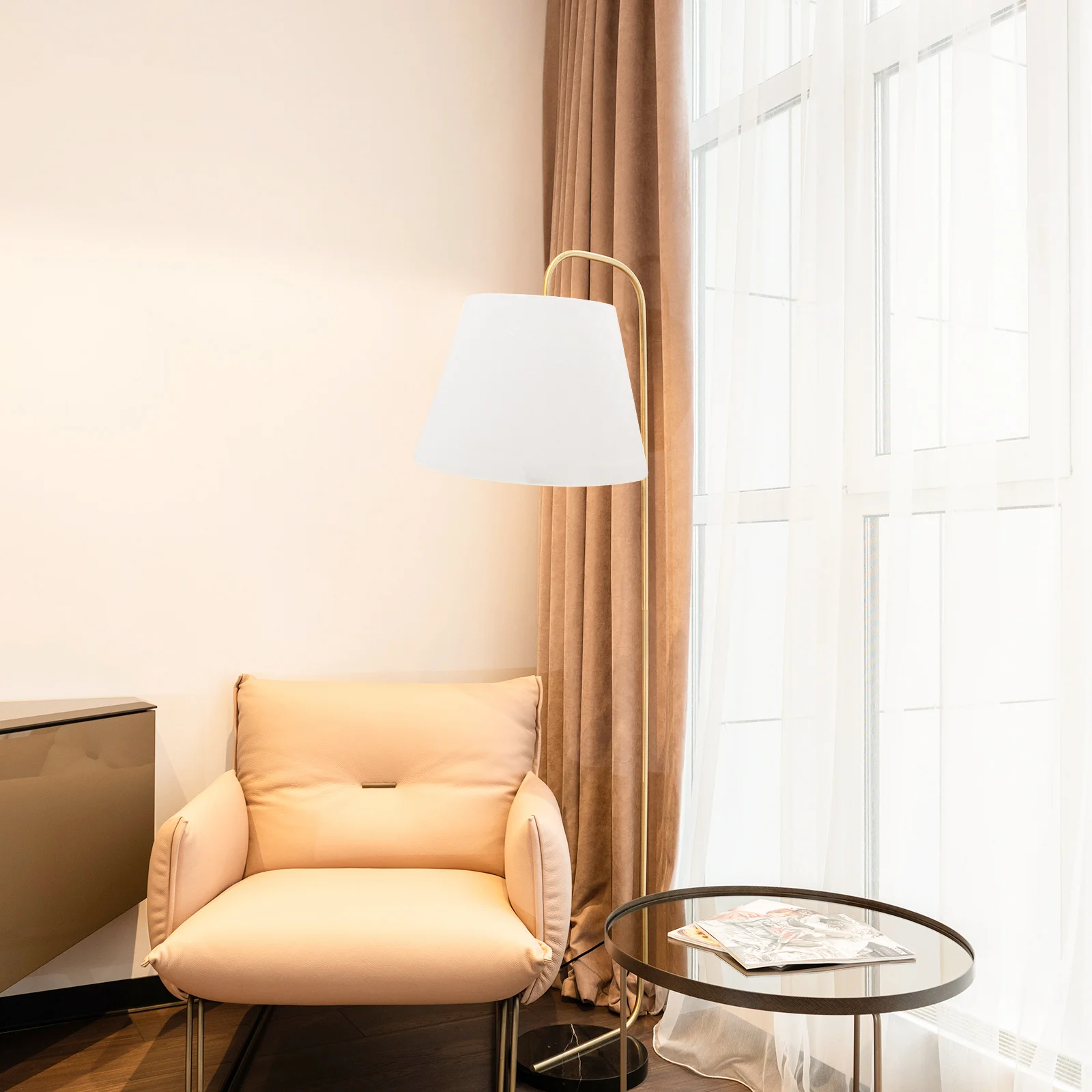 1 قطعة عاكس الضوء الأبيض تصميم بسيط أنيق من القماش العالمي صالح الجدول السقف أباجورة المزاج الدافئ حل الإضاءة الزخرفية