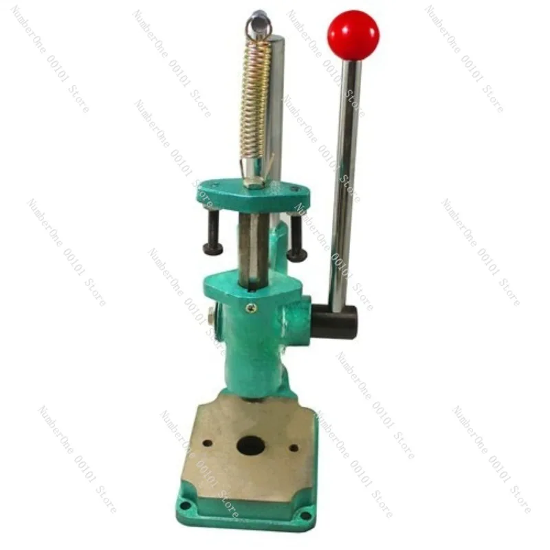 Cast Iron Manual Press Machine Small Hand Die Cutting Punching Embossing Drill Press Leather Diamond Chisel Tool Benchtop Arbor