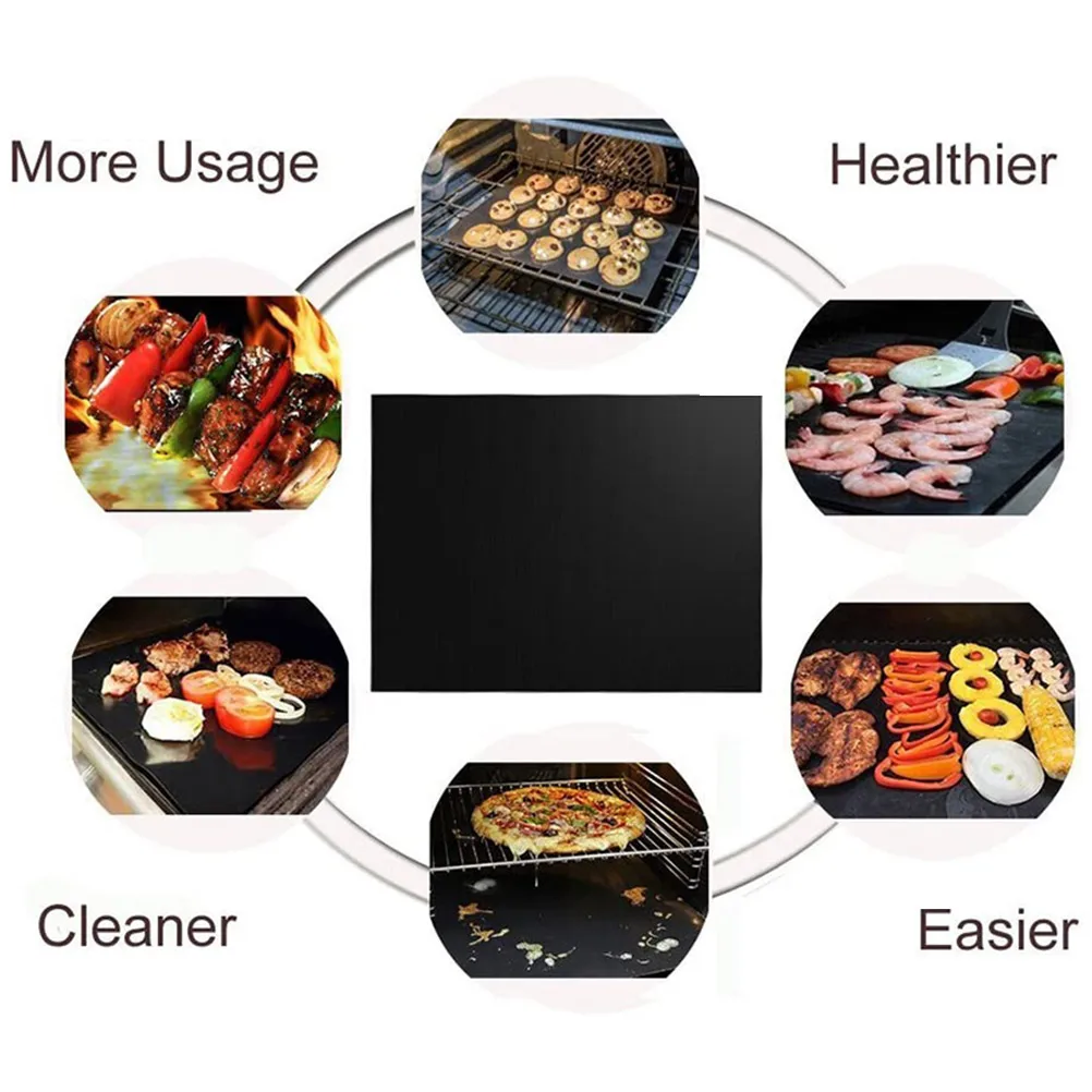 

2pcs Mat Baking Mats Baking Mats Nonstick Heat Resistant Reusable MultiPurpose Glass Fiber Easy Clean Storage