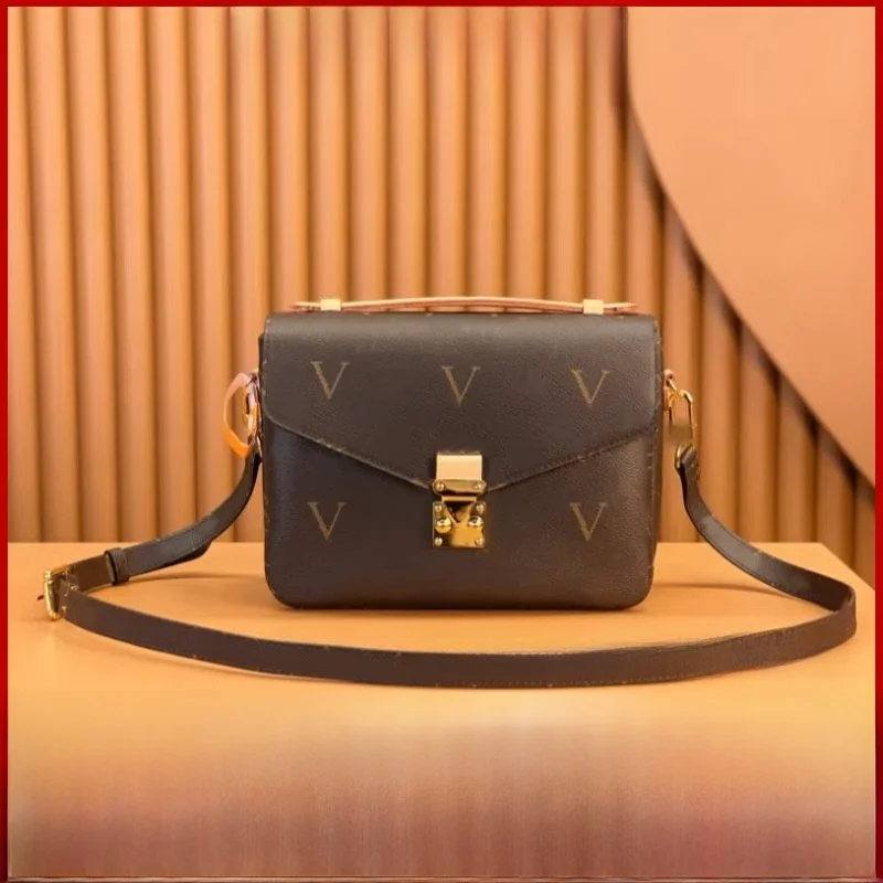 Bolso bandolera clásico de cuero Floral para mujer, bolso de un solo hombro con flores amarillas, bolso cruzado versátil a la moda