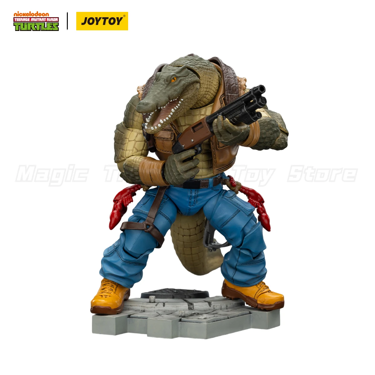 【En stock】JOYTOY 1/18 figura de acción TMNT-Leatherhead modelo Anime adornos colección regalos