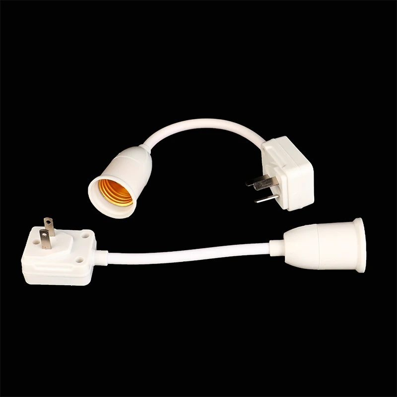 US Plug E27 Lamp Base Conversion LED Light Wall Flexible Lamp Holder Converter With Switch LED Head Bulb Socket