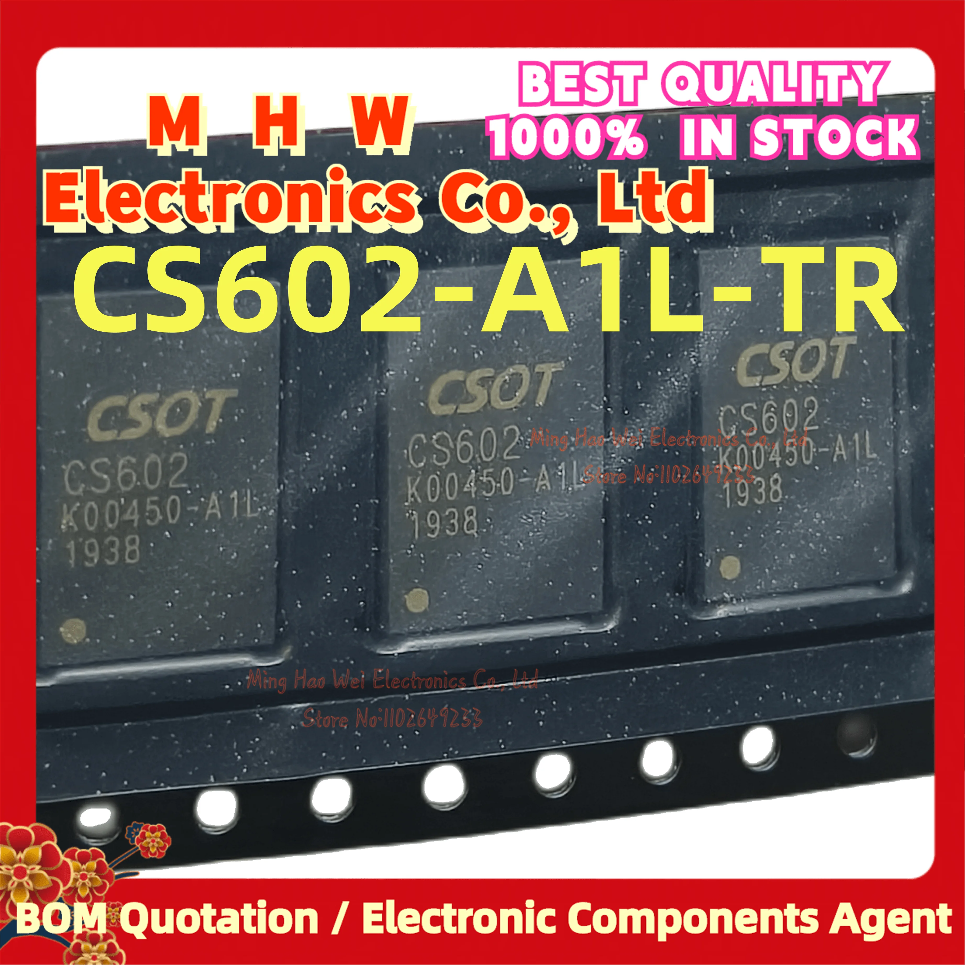 1PCS/LOT. CS602-A1L-TR (CSOT QFN-88.Marking:CS602A1L) New Quality Chip Origianl.In stock. CS602-A1L CS602-A1 CS602