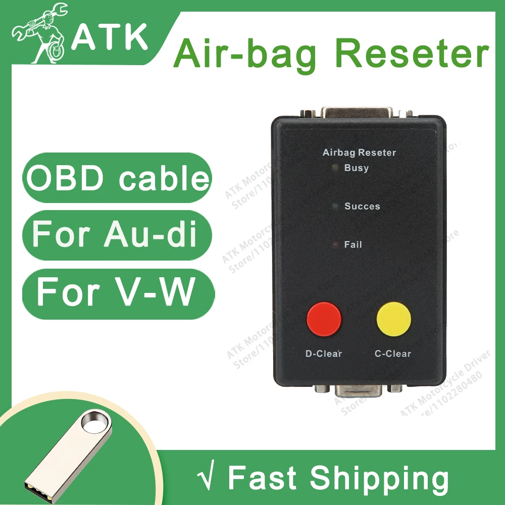 Hot Selling Air-bag Resetter For V-W Au-di No Need to Connect with PC compatible OBD cable for diagnosing and resetting airbags