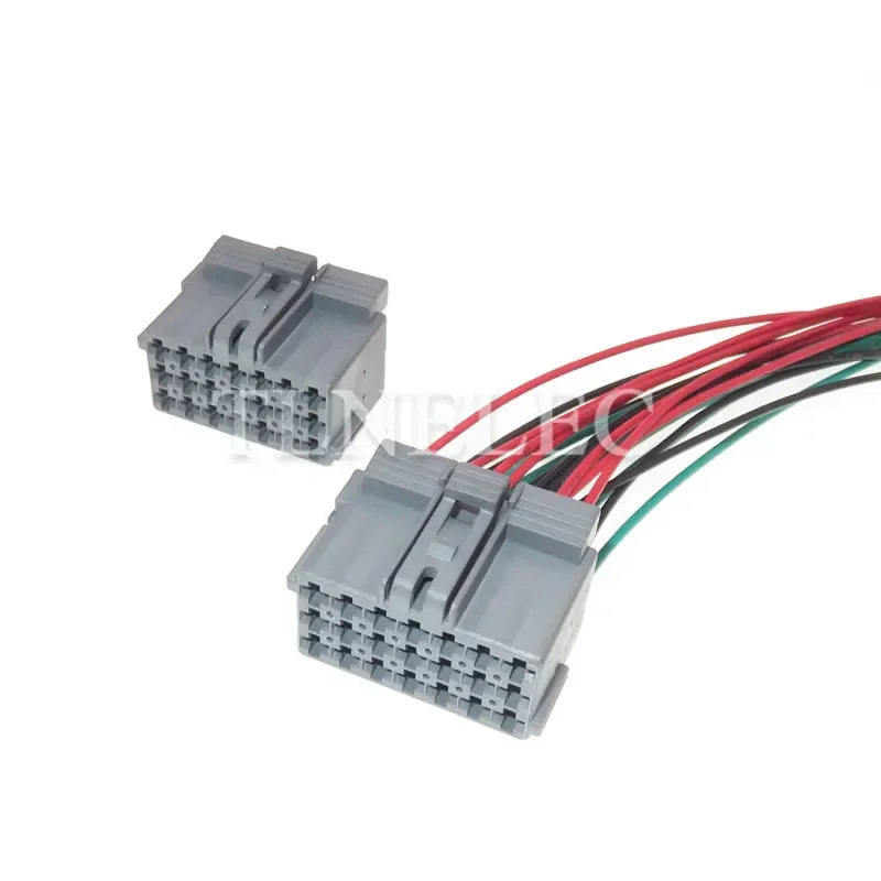 21 Pin Way Car Accessories Auto Plug With Wires Grey Automobile Power Amplifier Unsealed Socket 1-967625-2 967635-1