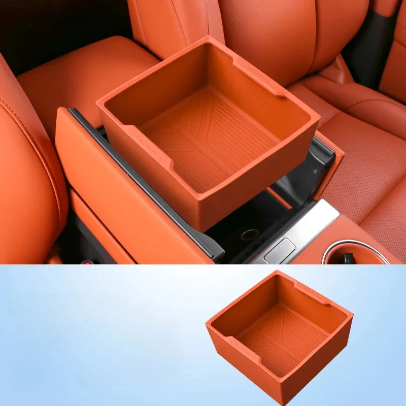 Armrest Box Lower Silicone Storage Box Storage Special For Leading Ideal LiXiang 2023 L7 L8 Car Accessories Modified Automotive