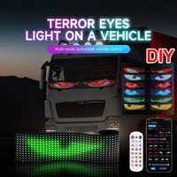 APP Control Truck Devil Eye LED Matrix Pixel Panel Graffiti Scrolling Text Soft Foldable Lighting Board Windshield Decor Display