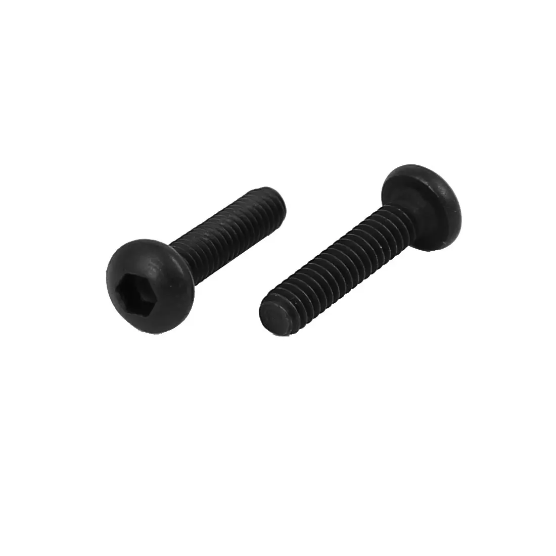 Uxcell 20/25/30/50pcs M2 M2.5 M3 M4 M5 M6 Thread 10.9 Alloy Steel Button Head Hex Socket Cap Screws Bolt Black