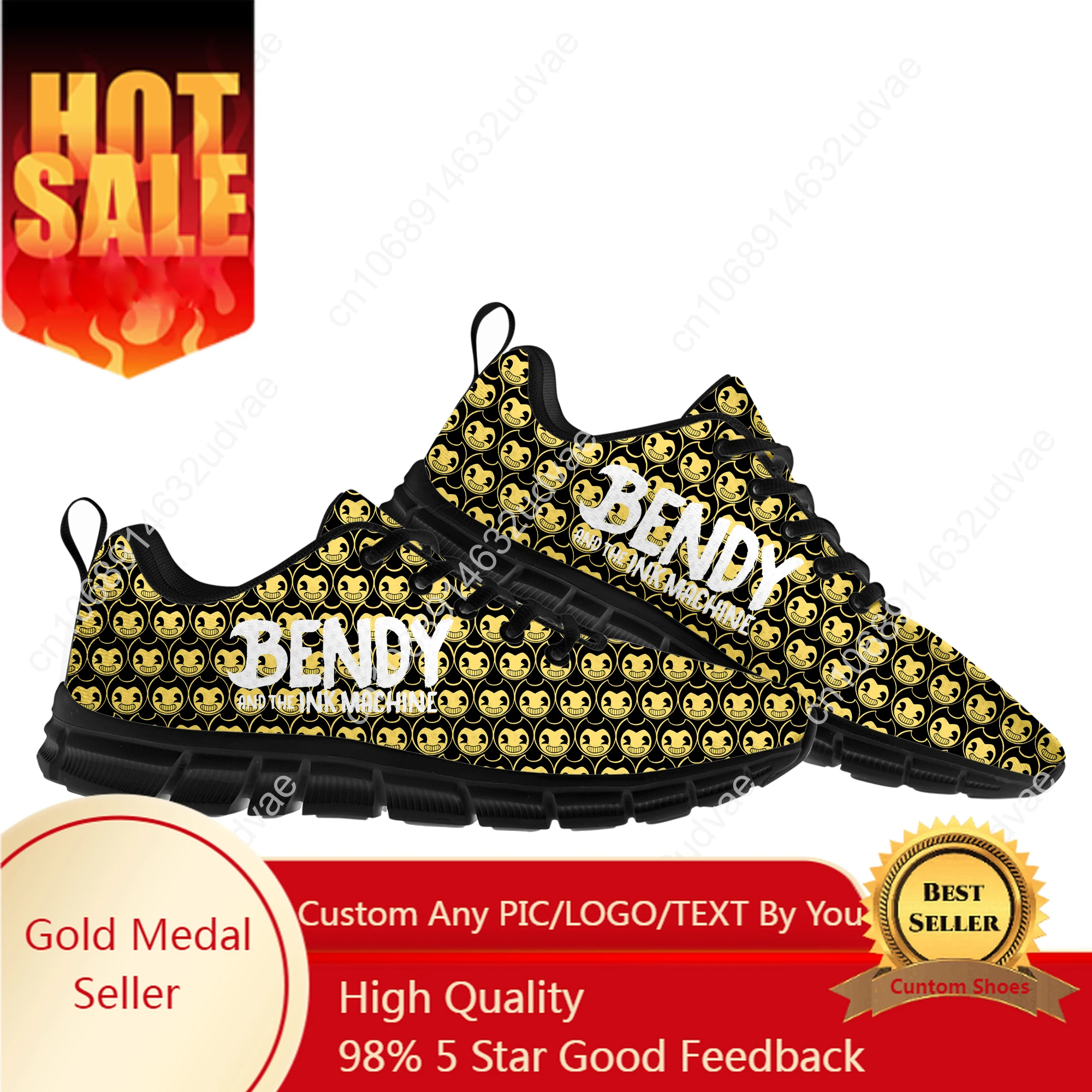 

B-Bendy and T-The I-Ink M-Machine Sneakers Mens Womens Teenager Customized Sports Shoes Casual Custom Made Shoe Couple Shoes