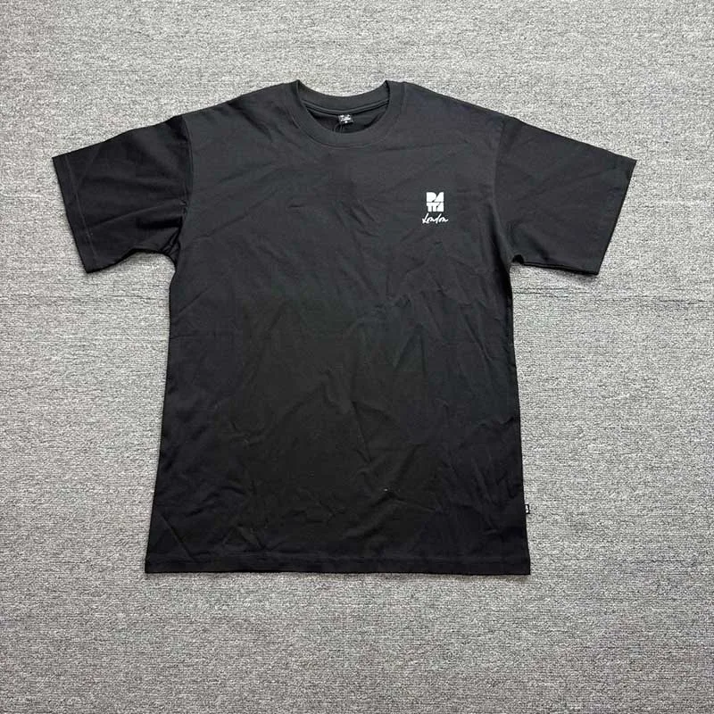 PATTA Men Women T Shirt Small Chest Script Logo Print Crew Neck Loose Cotton Short Sleeve Tee