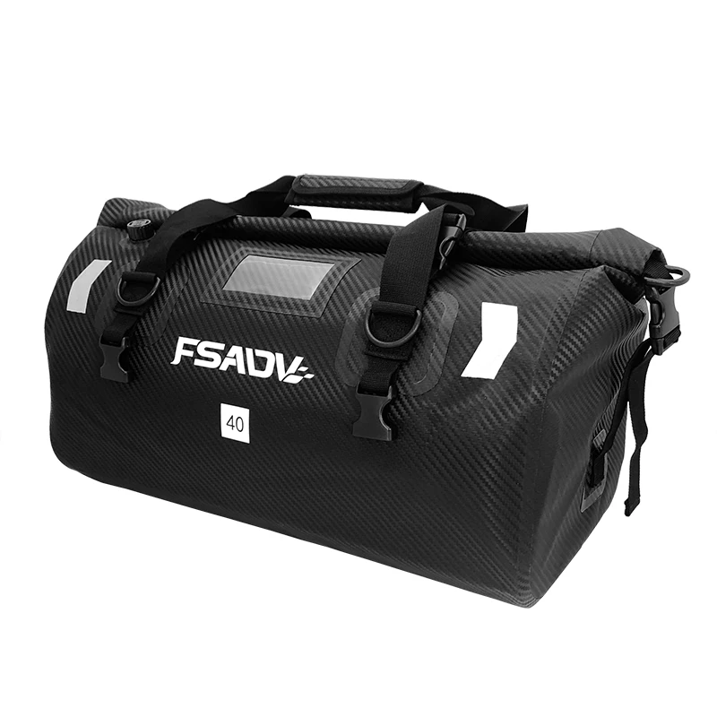 2026 NEW Universal Motorcycle Waterproof Tail Bag Travel Outdoor Dry Luggage Roll Pack Bag 40L 66L Motorbike Luggage Backpack
