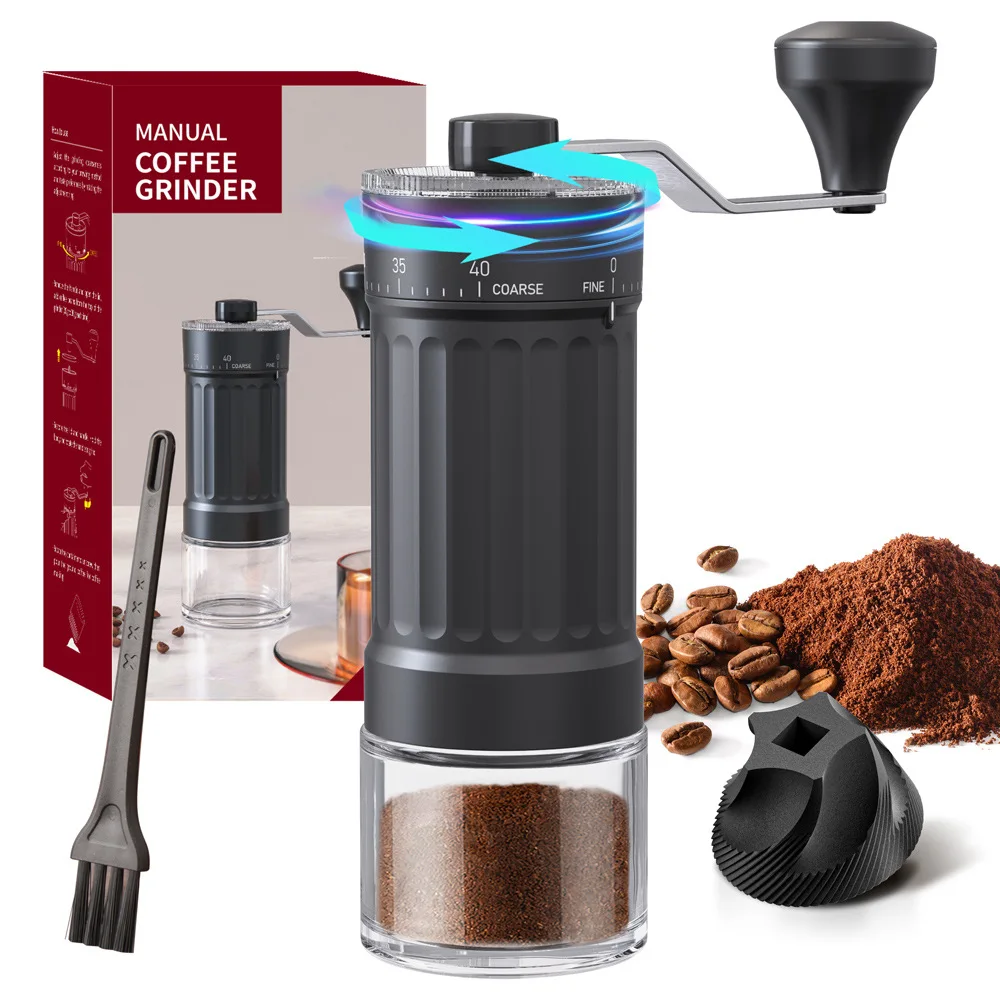 Manual Coffee Grinder External Scale 40 Gear Adjustment Ceramic Grinding Core High Quality Professional Home Coffee Utensils