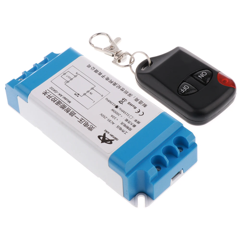 

2-Button Remote Control Relay Switch Transmitter + Receiver 433