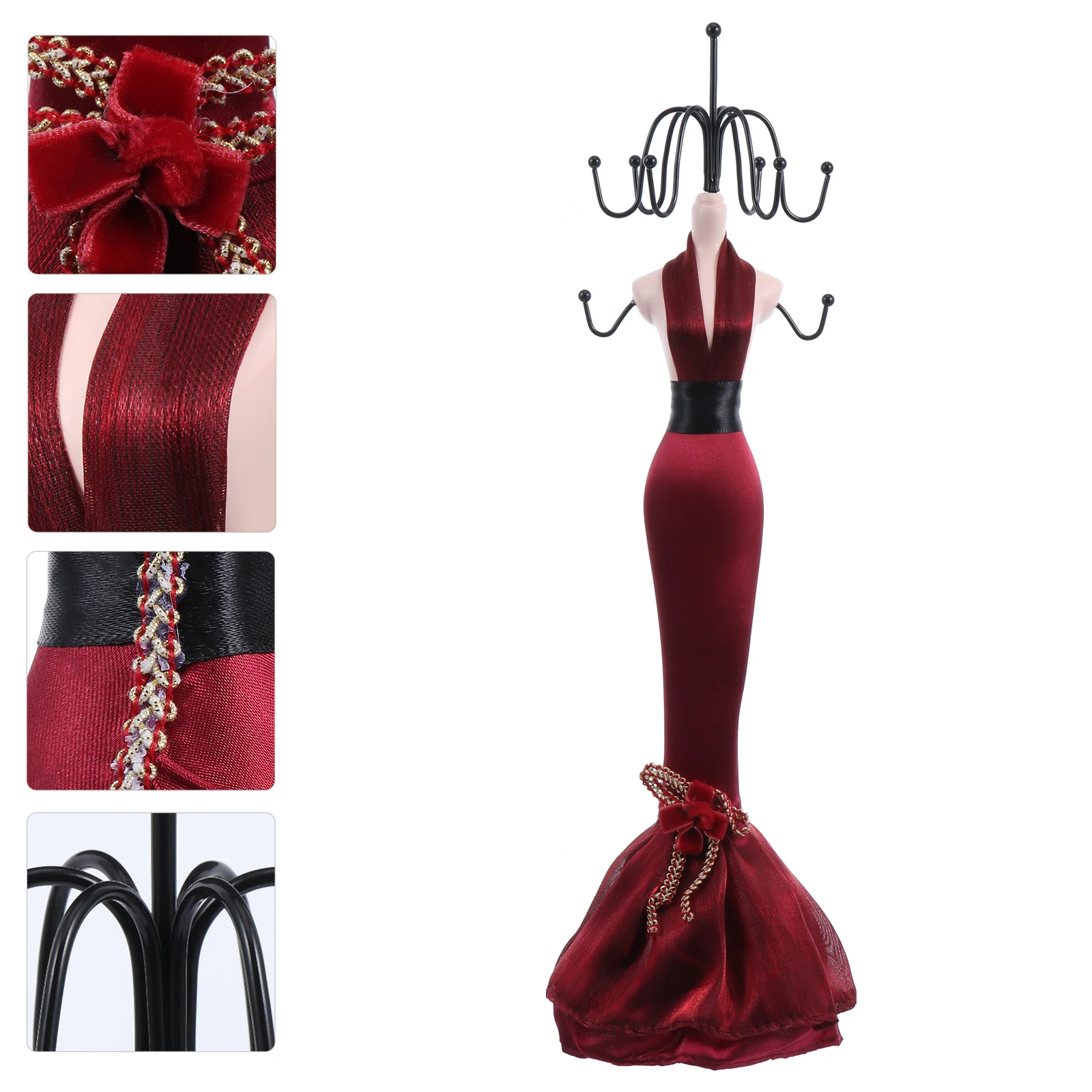 

Rotatable Jewelry Stand Necklace Ring Holder Earrings Display Rack ganizer Tarnish Resistant Scratch Proof Gift Idea