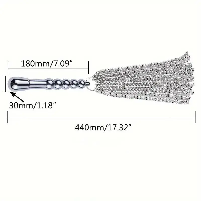 Metalowy uchwyt, bat łańcuchowy, flogger, pałeczka do flirtowania, fantazja, zabawka erotyczna do flirtowania, zabawka erotyczna do seksu analnego, masturbacji, zabawki BDSM dla dorosłych.