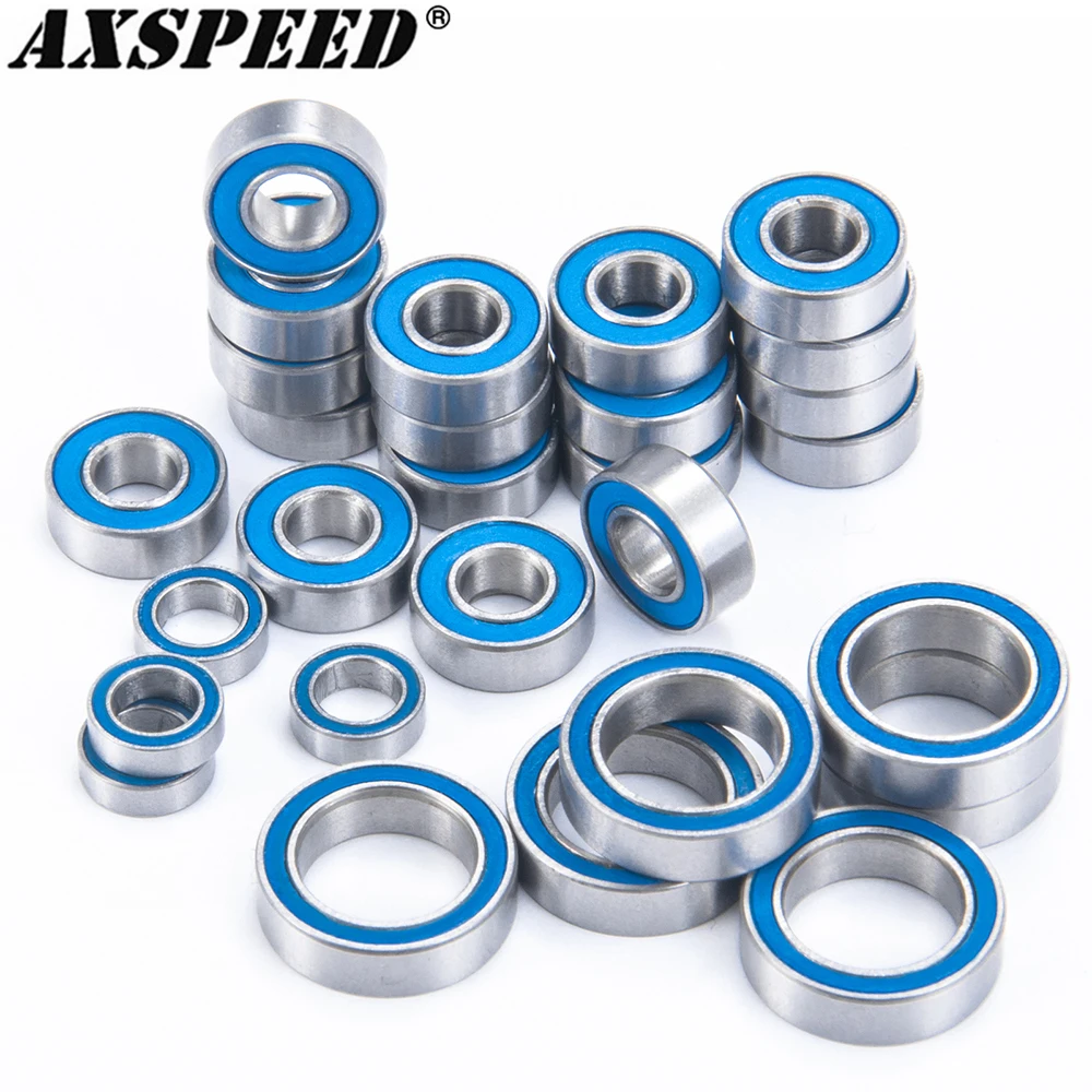 

AXSPEED 28PCS Blue Ball Bearing Kit for Axial Yeti 1/18th Scale Electric 4WD RTR AXI90069 Upgrade Parts