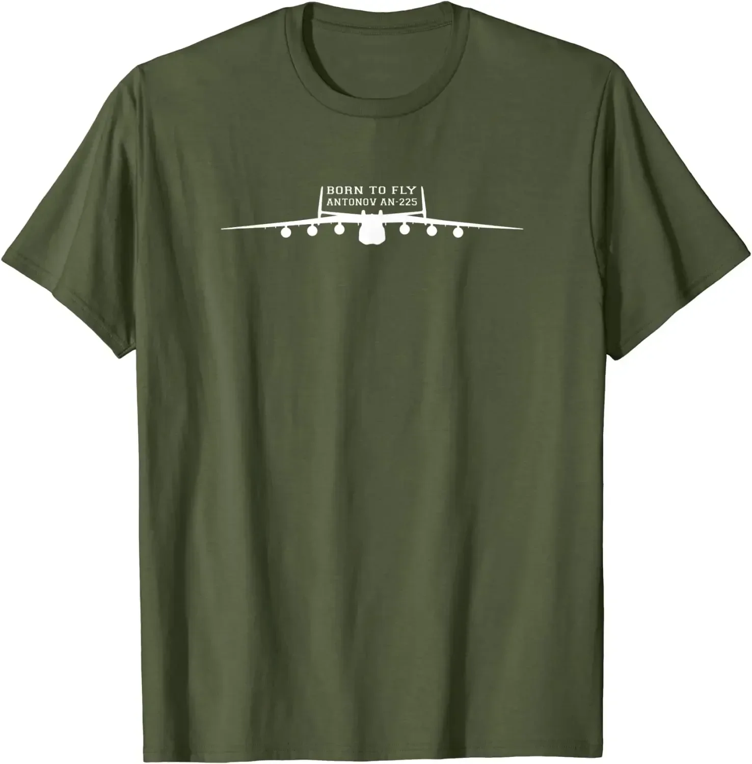 Antonov Mriya AN-225 - Giant Aircraft Cargo Born To Fly T-Shirt 100% Cotton O-Neck Short Sleeve Summer Casual Mens T-shirt
