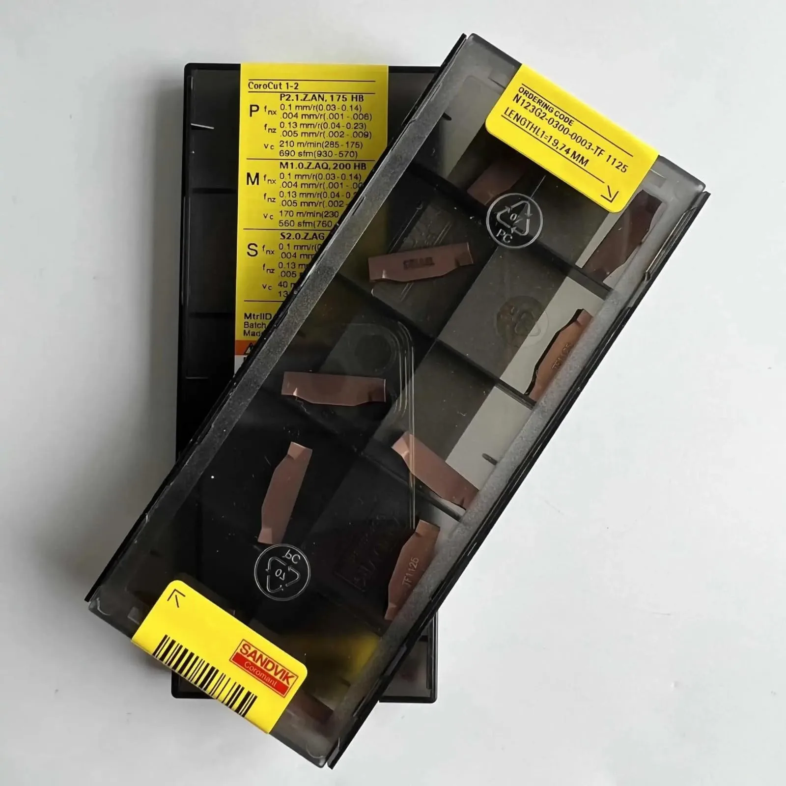 Oryginalne SANDVIK / N123G2-0300-0003-TF 1125 / Płytki z węglika spiekanego CNC, 10 sztuk