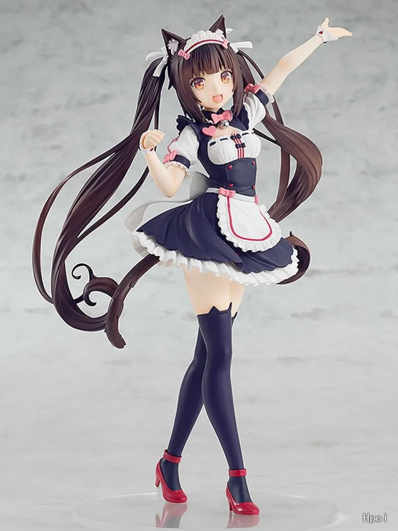 20CM Hot Anime Figure NEKOPARA Chocola Vanilla Sexy Kawaii Girl PVC Action Figure Adult Statue Gift Ornament Double Ponytail