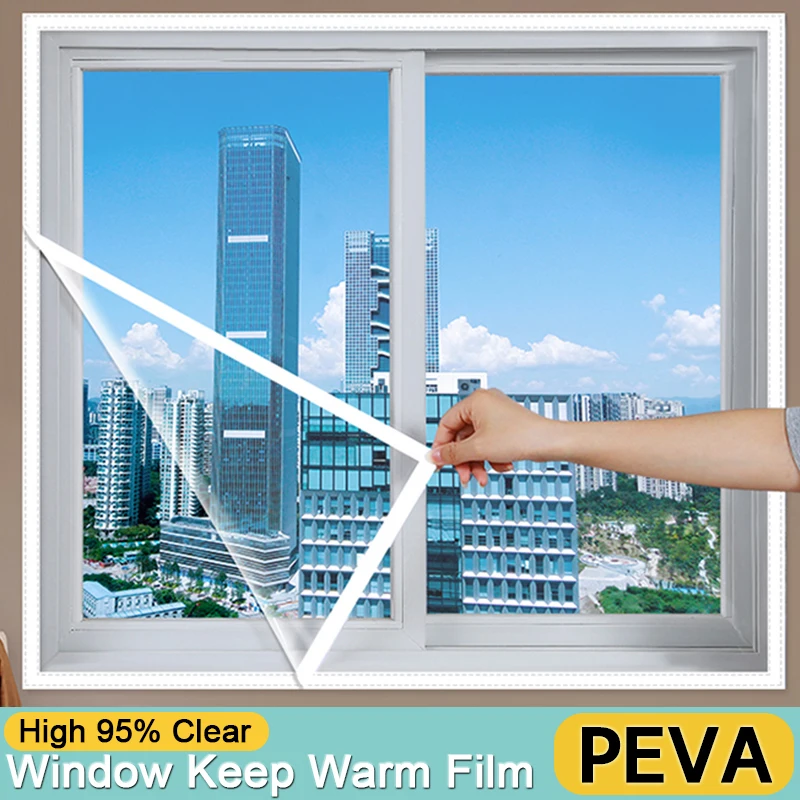 DIY Transparent Keep Warm Film Self-AdhesiveWinter Window Insulation Film Selfa Adhesive Home Window Windproof Soft Glass Screen