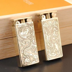 ZORRO Mechanical Automatic Lifting Lighter Creative Personality Brass Kerosene Cigarette Lighter Creative Men's Gift