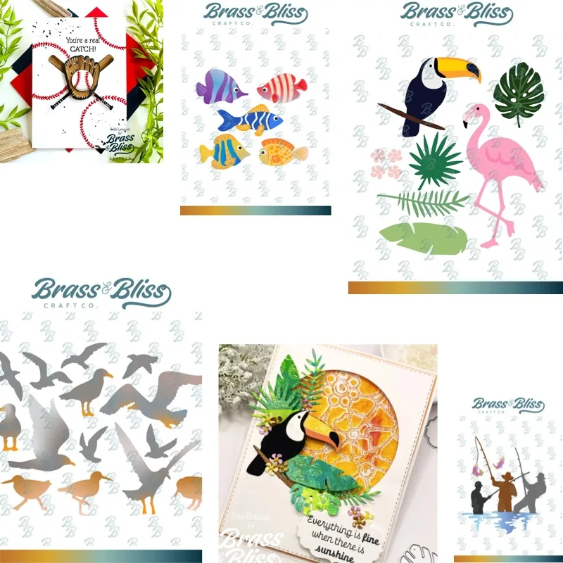 Seagulls Love to Fly Over the Sea Metal Cutting Dies Scrapbook Diary Decoration Stencil Embossing Template DIY Greeting Card